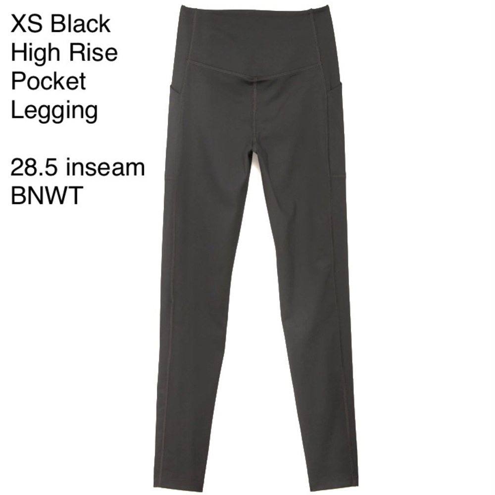 Black High Rise Pocket Compression Legging XS